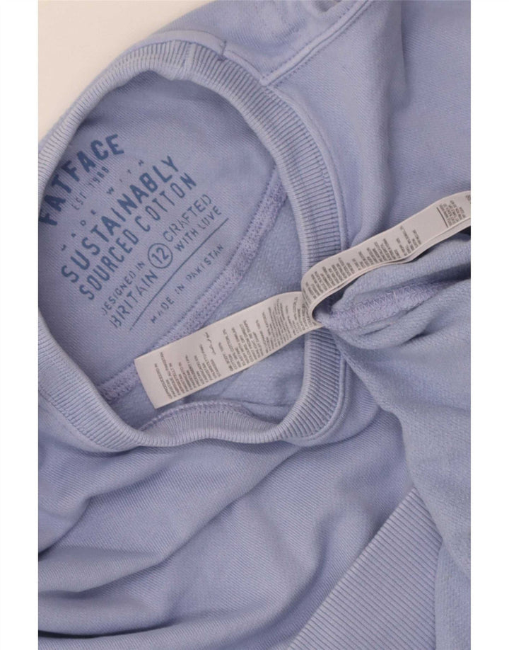Felpa da donna Fat Face Jumper UK 12 Cotone blu medio