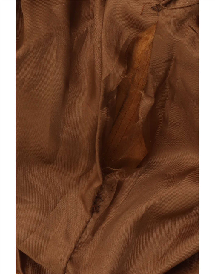 Giacca vintage da donna in pelle scamosciata IT 48 XL in pelle beige