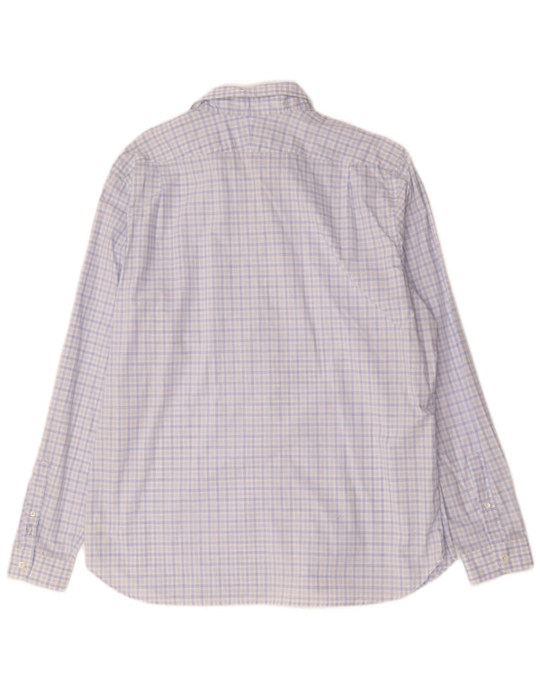 Camicia slim fit da uomo Lacoste taglia 46 2XL cotone a quadri blu