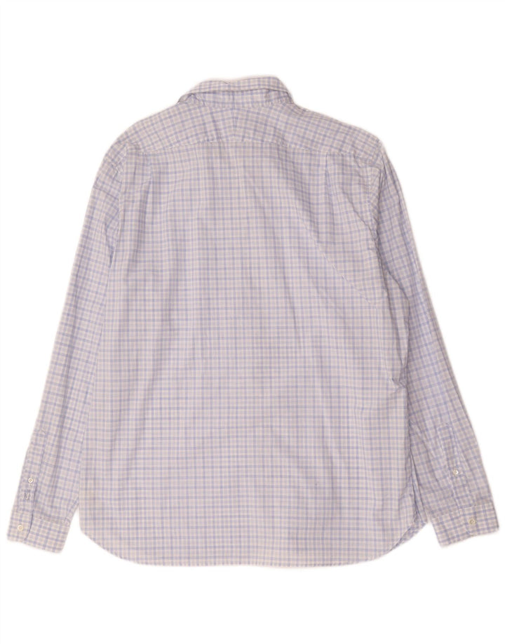 Camicia slim fit da uomo Lacoste taglia 46 2XL cotone a quadri blu