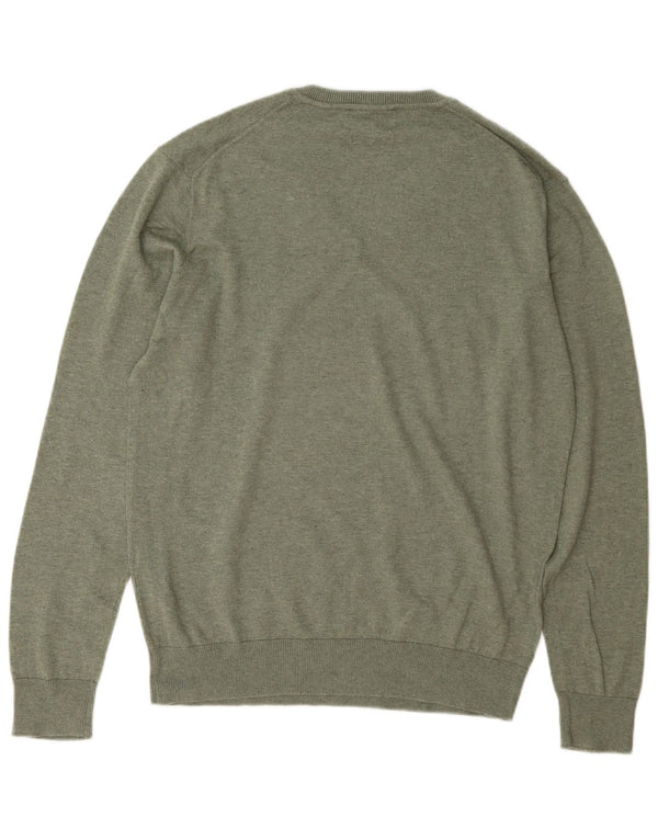 Maglione Zara da uomo con scollo a V grande verde