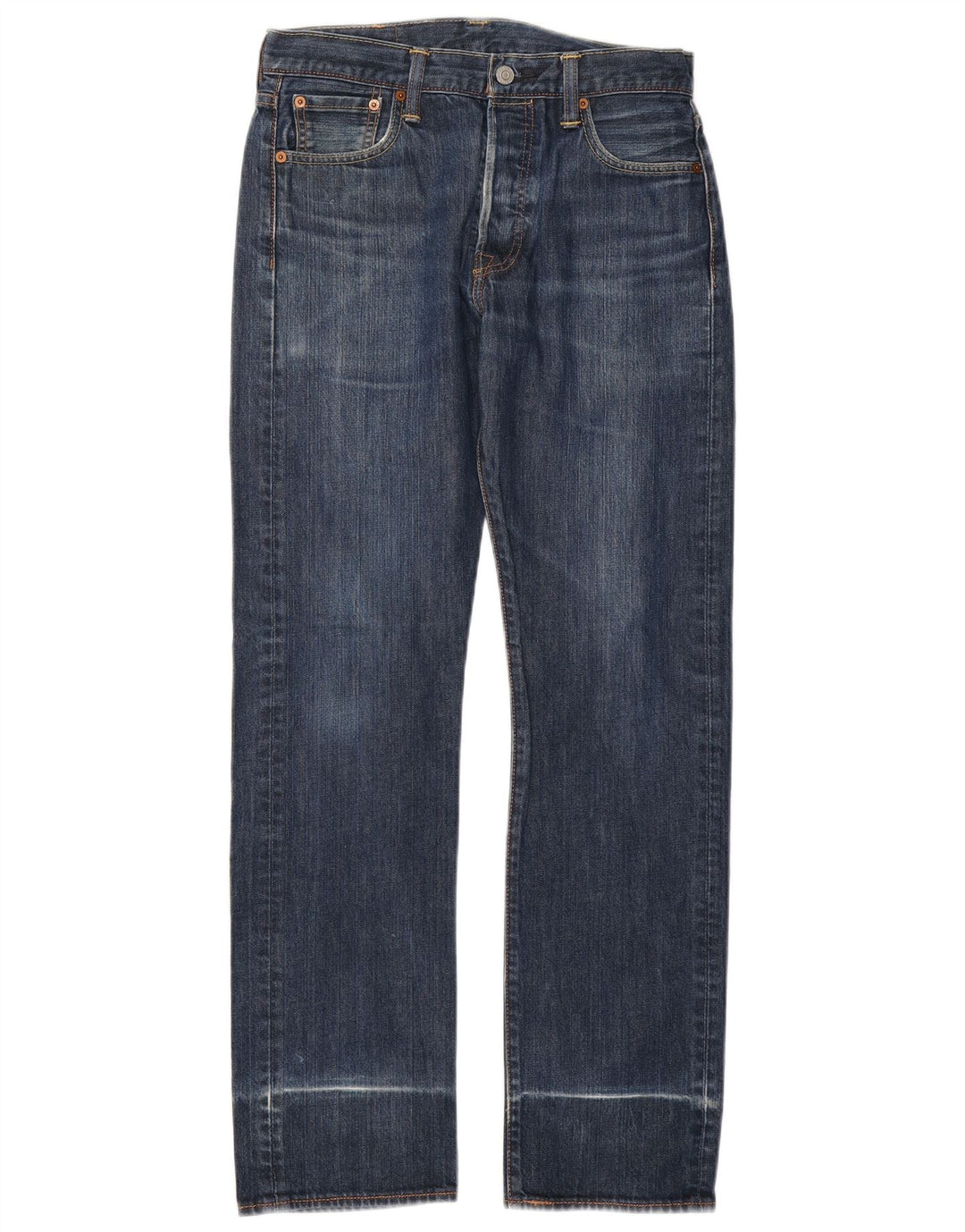 LEVI'S Jeans dritti da uomo 501 W30 L32 cotone blu navy