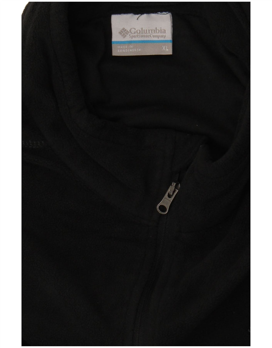Maglione in pile Columbia da uomo con zip e collo XL nero