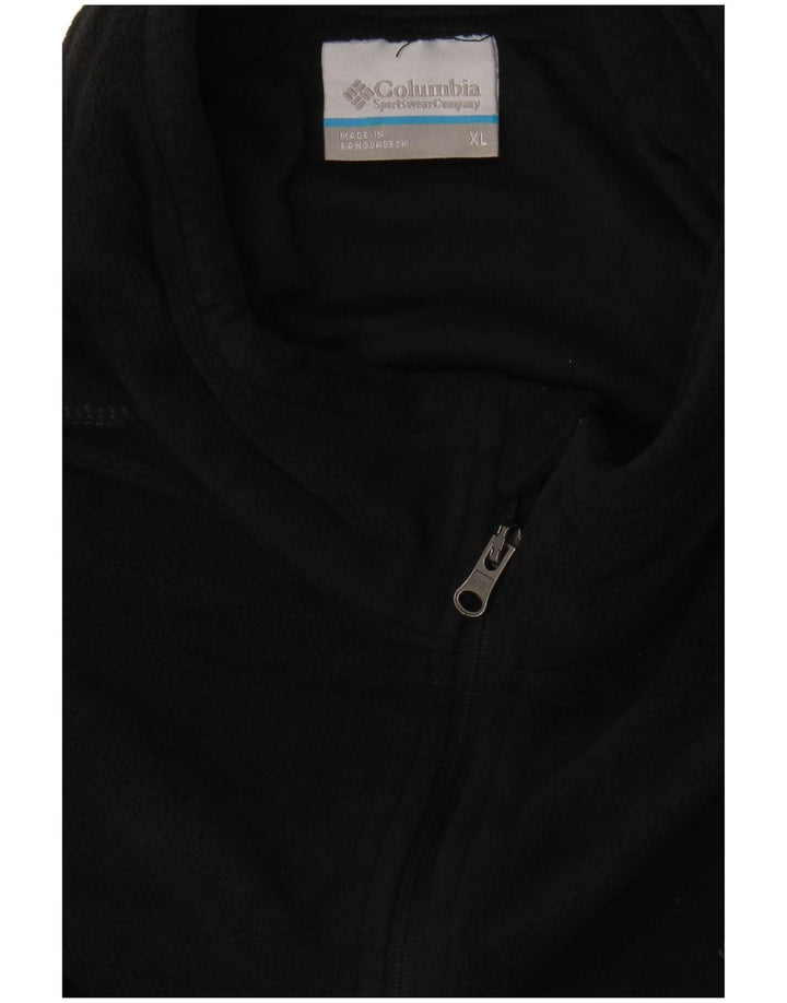 Maglione in pile Columbia da uomo con zip e collo XL nero