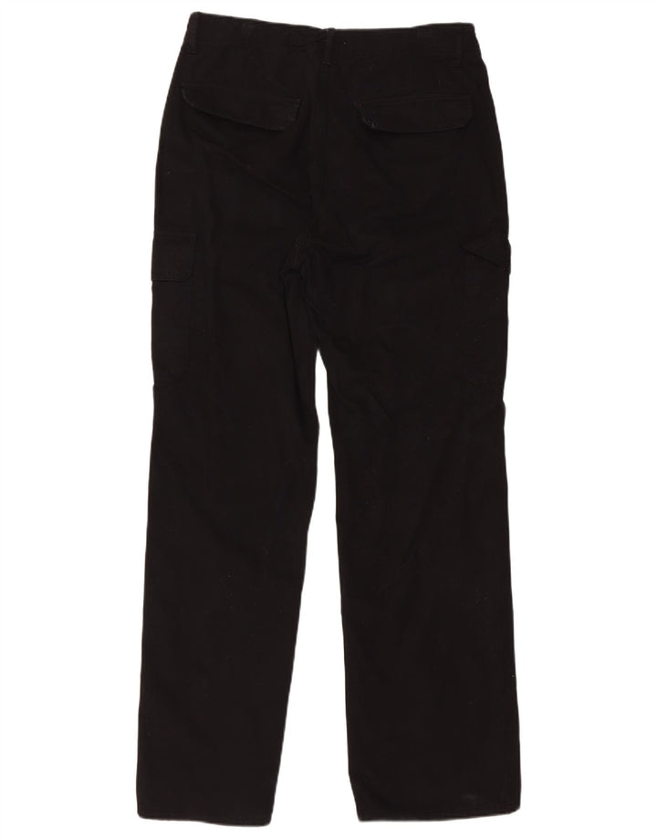 Pantaloni cargo dritti da donna Zara EU 40 medi W30 L33 cotone nero