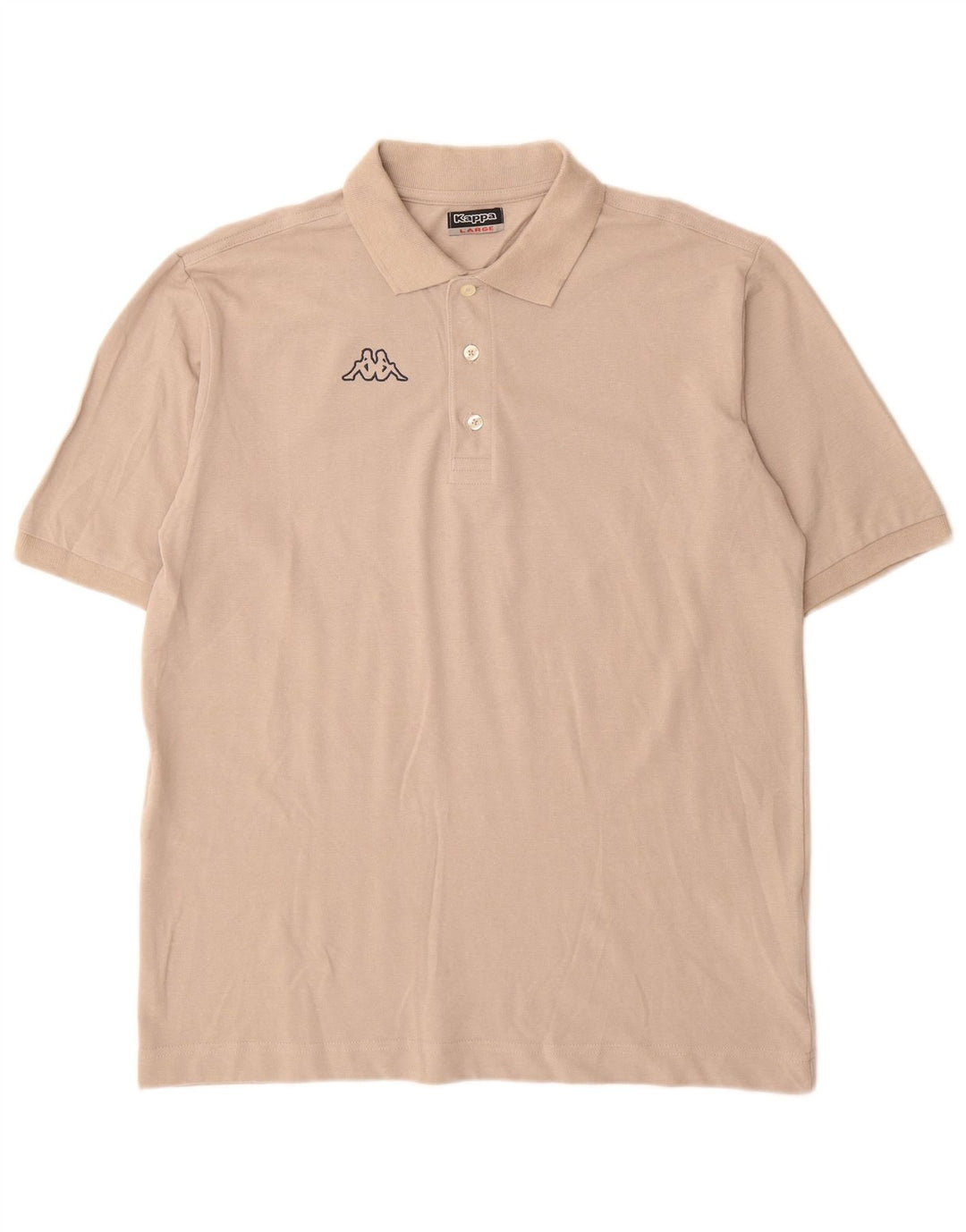 Polo Kappa Uomo Large Beige In Cotone