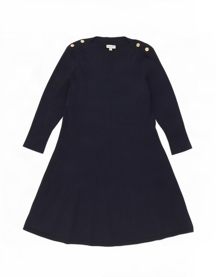 Abito maglione da donna Monsoon UK 16 Grande poliestere blu navy