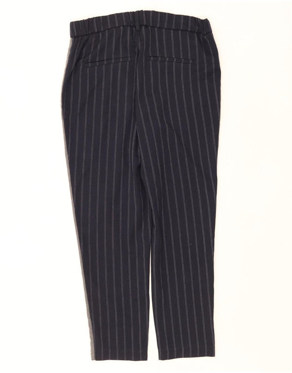 Pantaloni chino Zara Trafaluc da donna piccoli W26 L25 gessato blu navy