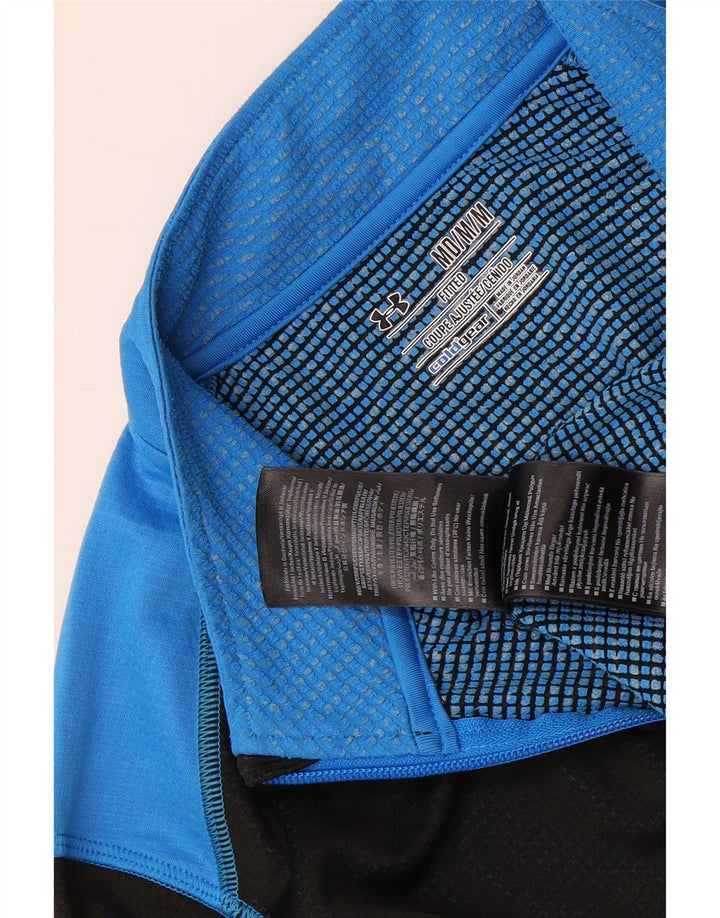 Maglia da ginnastica Under Armour da uomo Cold Gear Graphic Pullover media nera