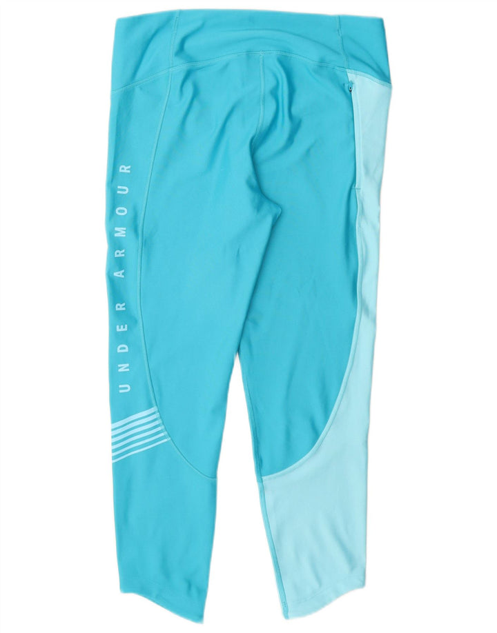 Leggings grafici da donna Under Armour Heat Gear UK 14 grande poliestere blu
