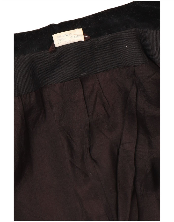 Giacca blazer a 2 bottoni da donna Rosami UK 14 grande acetato nero