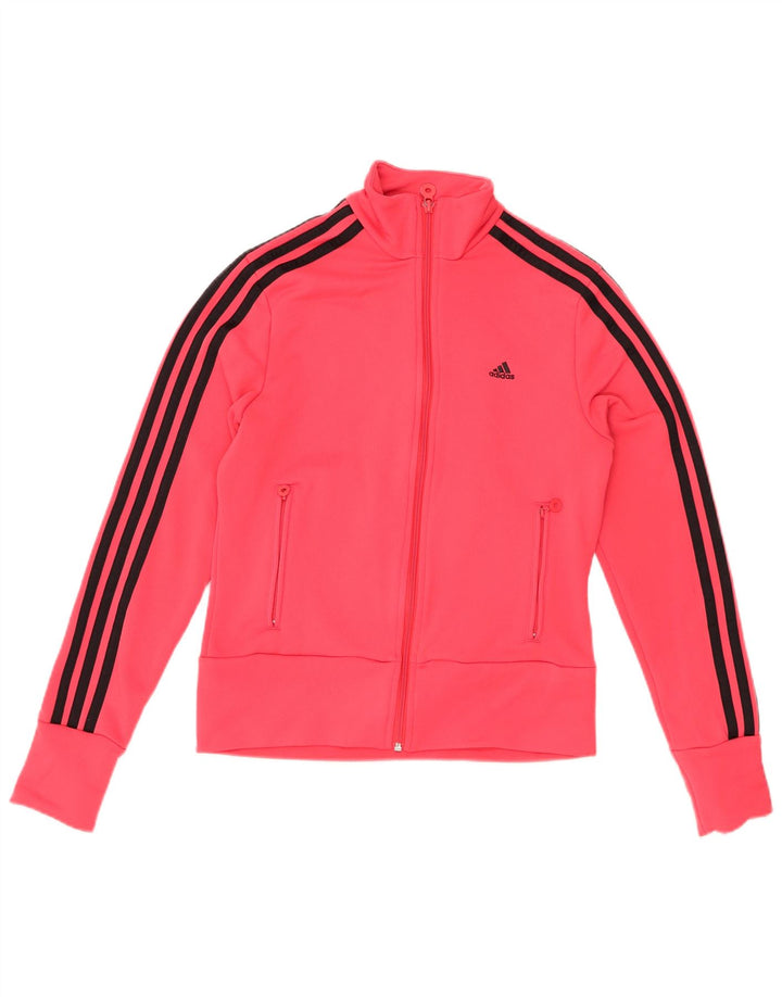 Giacca da tuta da donna ADIDAS UK 12 poliestere rosa medio