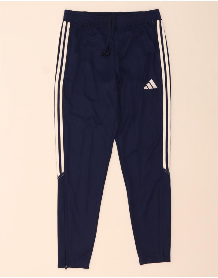 Pantaloni da tuta Adidas Aeroready da uomo medio poliestere blu navy