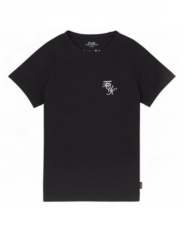 T-shirt da donna Fcuk Top UK 18 XL cotone nero