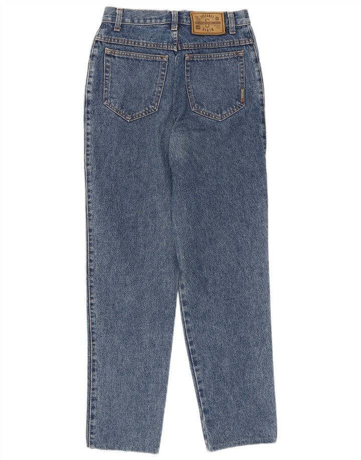 Jeans affusolati a vita alta da donna STEFANEL IT 44 Medio W26 L27 Blu Cotone