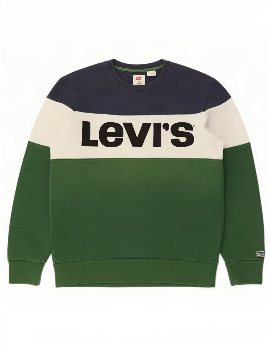 Levi's Felpa da uomo in cotone color block medio multicolore
