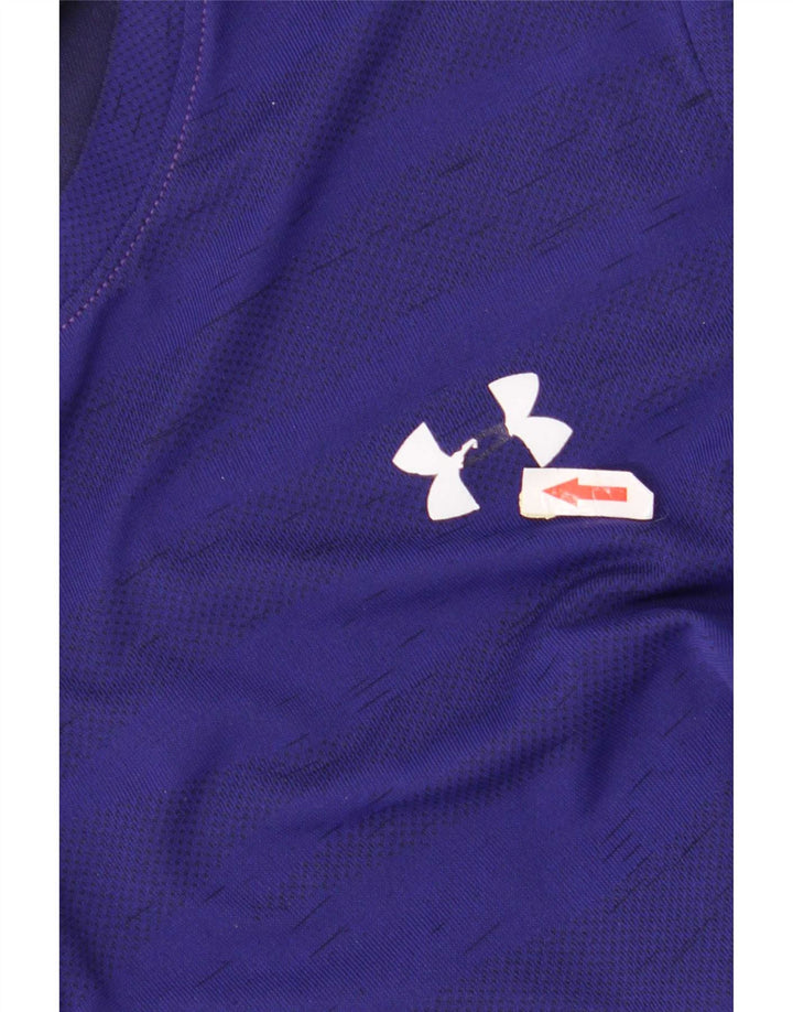 T-shirt da uomo Under Armour Top medio a righe blu navy