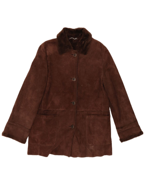 Cappotto in shearling da donna Mabrun IT 46 Shearling grande marrone