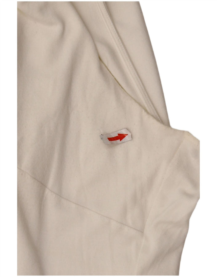 Top camicetta senza maniche da donna RALPH LAUREN UK 18 XL Rayon bianco