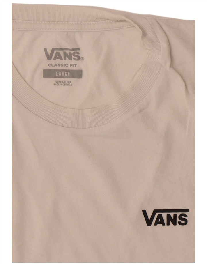 T-shirt da uomo Vans Classic Fit, taglia grande, in cotone bianco