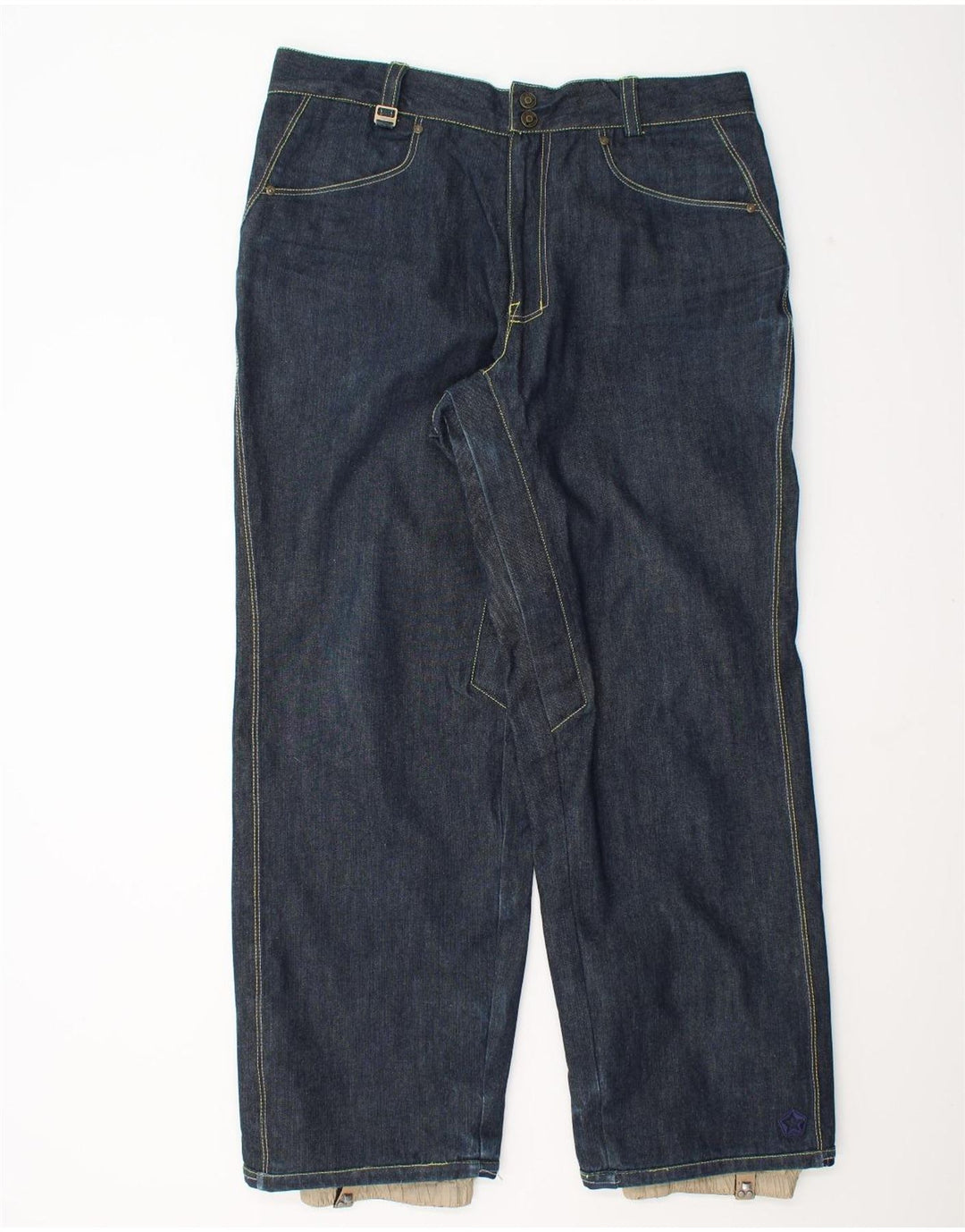 Sessions Jeans dritti da uomo in edizione limitata grandi W38 L33 blu navy