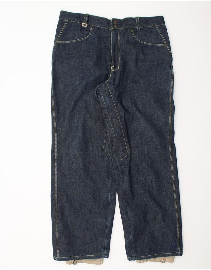 Sessions Jeans dritti da uomo in edizione limitata grandi W38 L33 blu navy