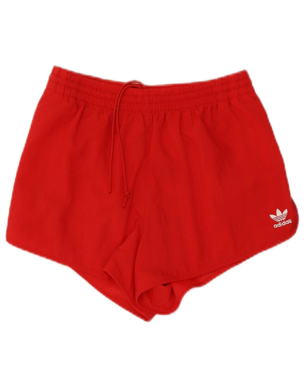 Pantaloncini sportivi Adidas da donna UK 6 XS rosso poliestere
