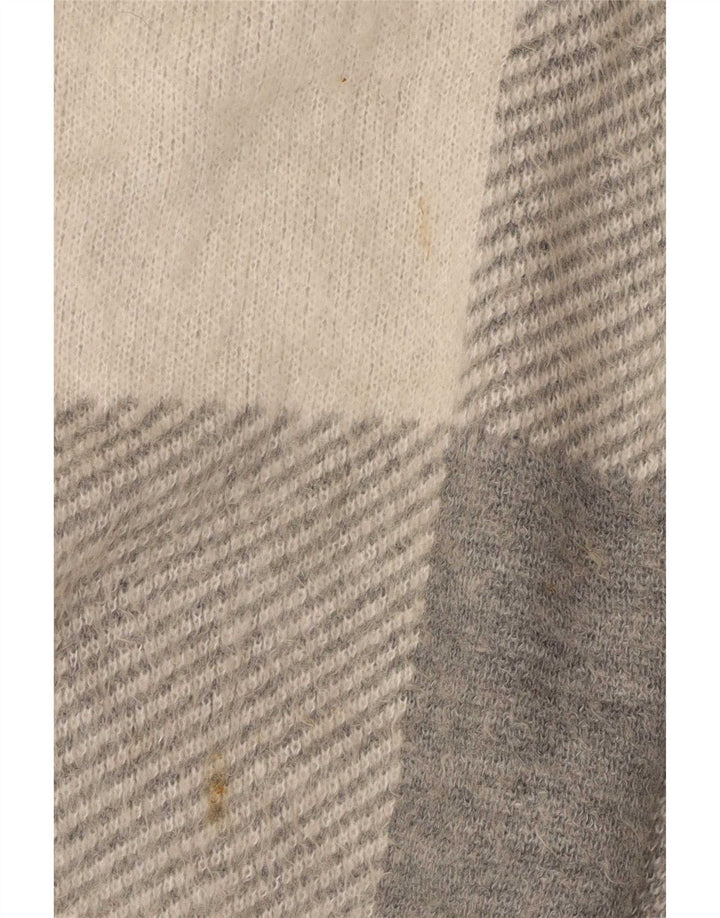 Maglione cardigan oversize da donna Topshop UK 14 Acrilico a quadri beige medio