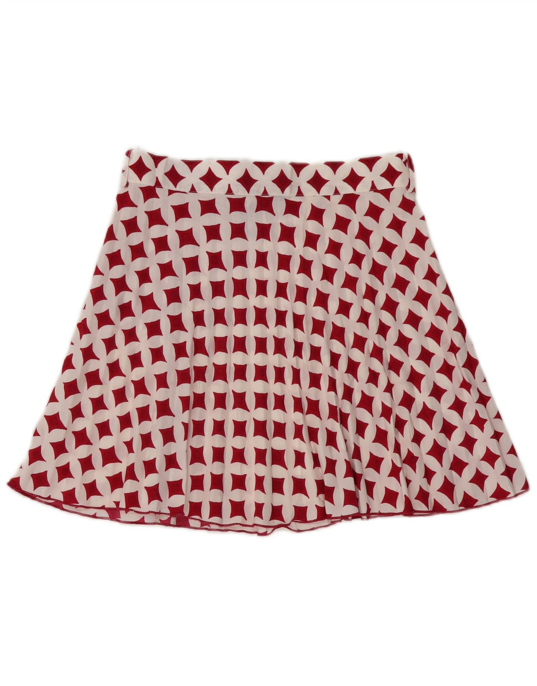 Minigonna Zara da donna media W28 bianca geometrica