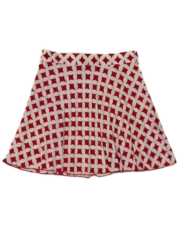 Minigonna Zara da donna media W28 bianca geometrica