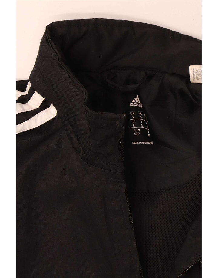 Giacca antipioggia da uomo Adidas UK 36 Small Nero Colourblock Poliestere