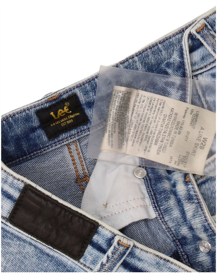 Gonna a trapezio in denim da donna LEE W29 in cotone blu medio