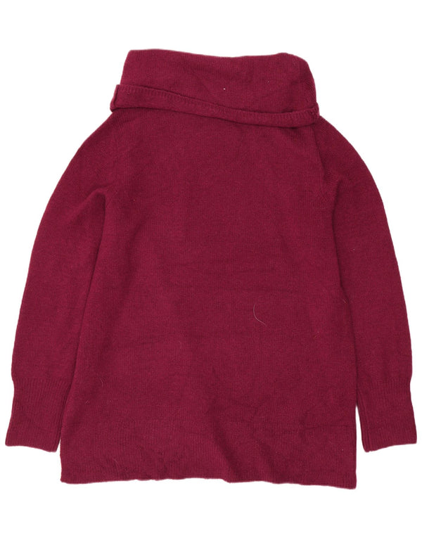 Maglione maglione a collo alto da donna DKNY UK 18 XL Acrilico bordeaux