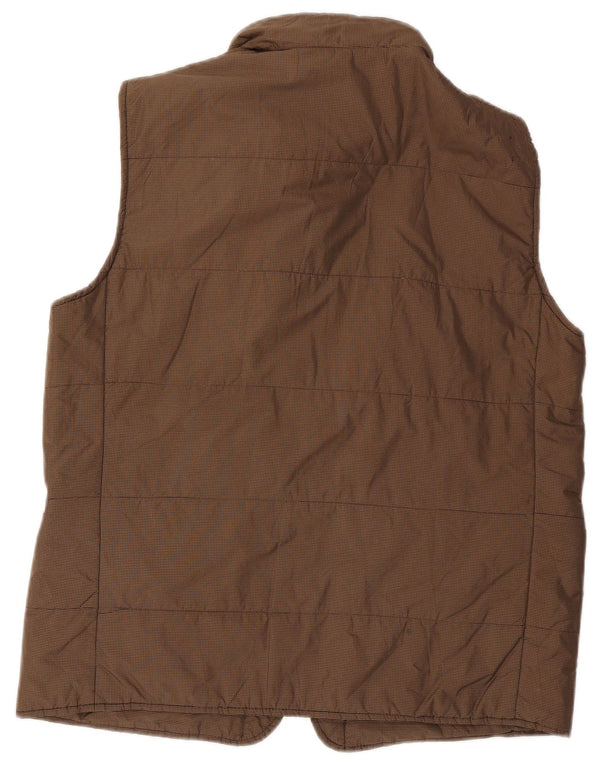 Gilet imbottito con cappuccio da uomo Henry Cottons IT 54 2XL Poliestere a quadretti marrone