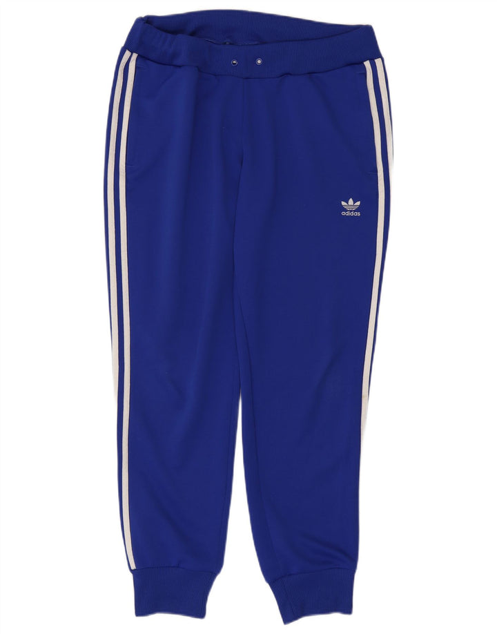 Pantaloni da tuta da donna Adidas Joggers UK 16 Large Blu Poliestere