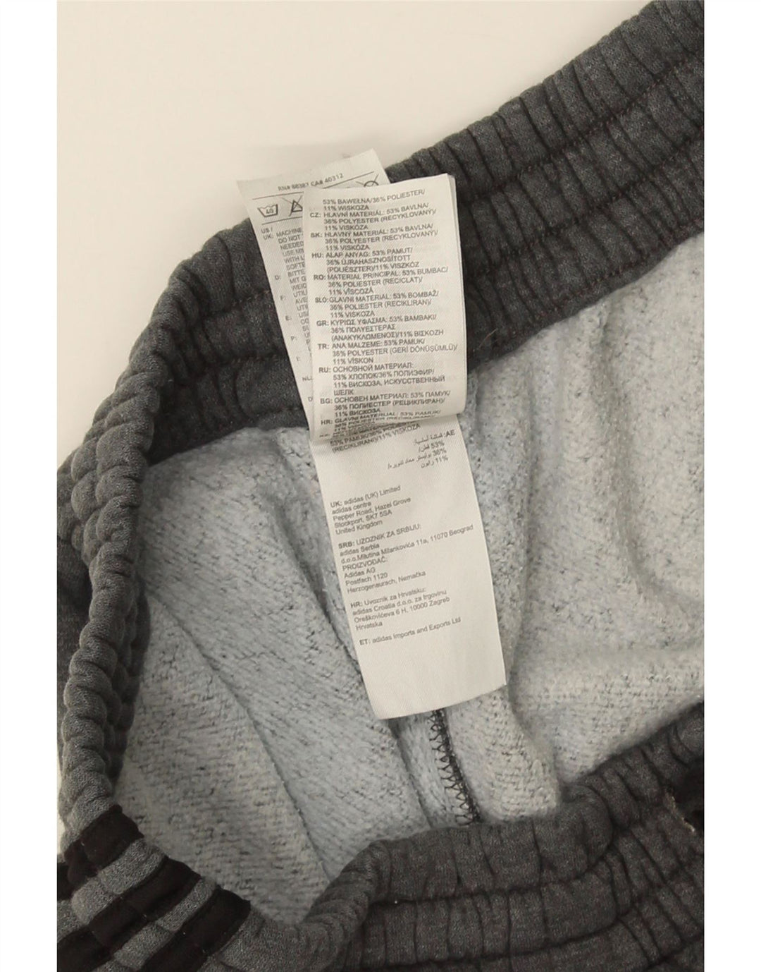 Pantaloni da tuta da uomo ADIDAS Joggers in cotone grigio medio