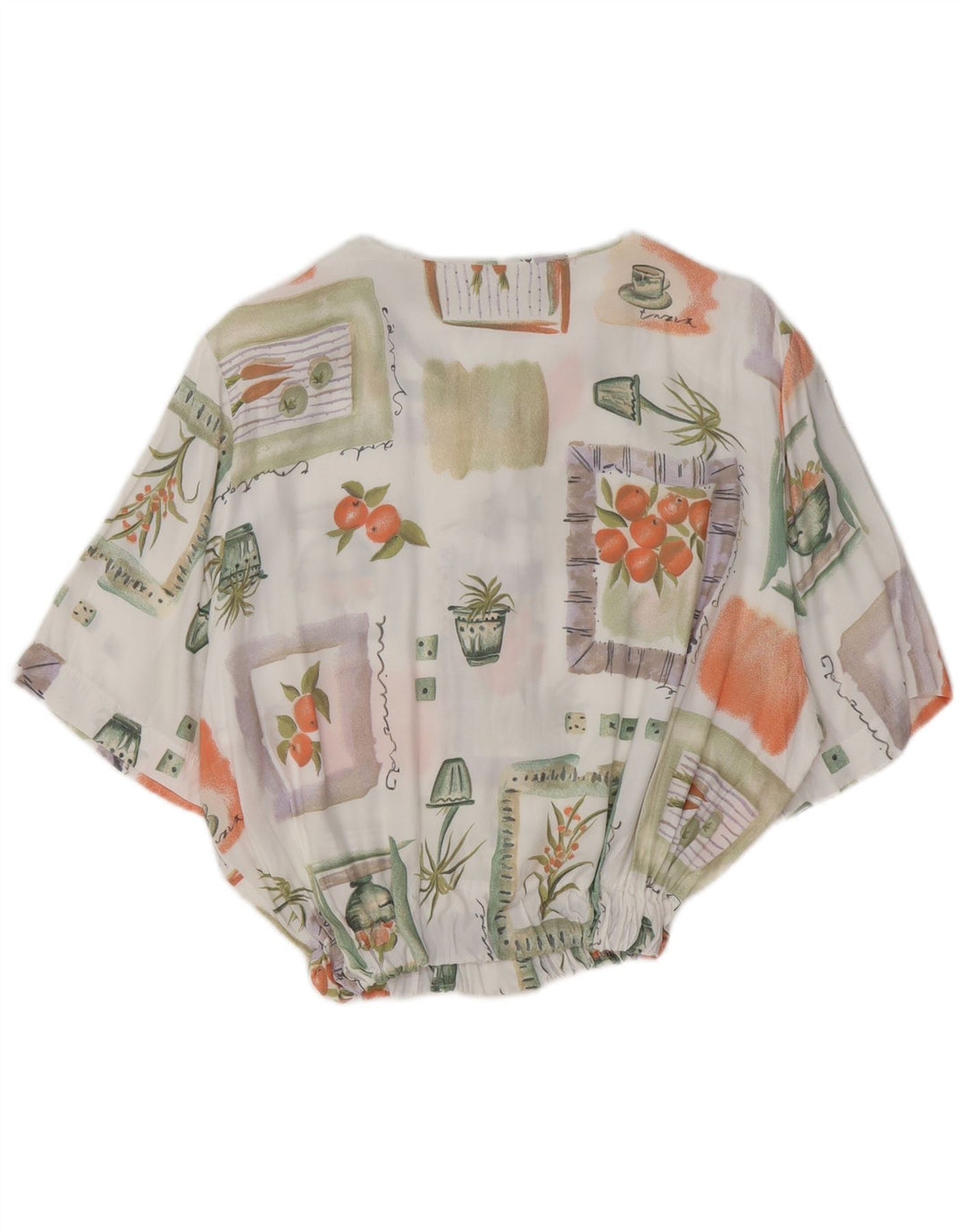 Camicetta camicia da donna con motivo astratto VINTAGE IT 44 medio multicolore