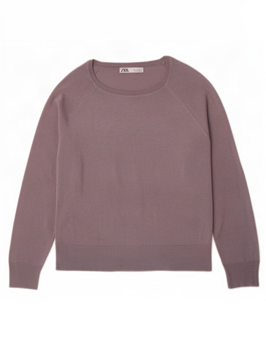 Maglione maglione con scollo a barca da donna Zara UK 14 Grigio medio