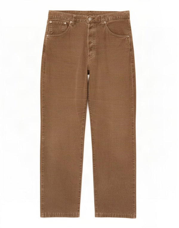 Levi's Uomo 551 Pantaloni dritti in velluto a coste W32 L30 Cotone Beige