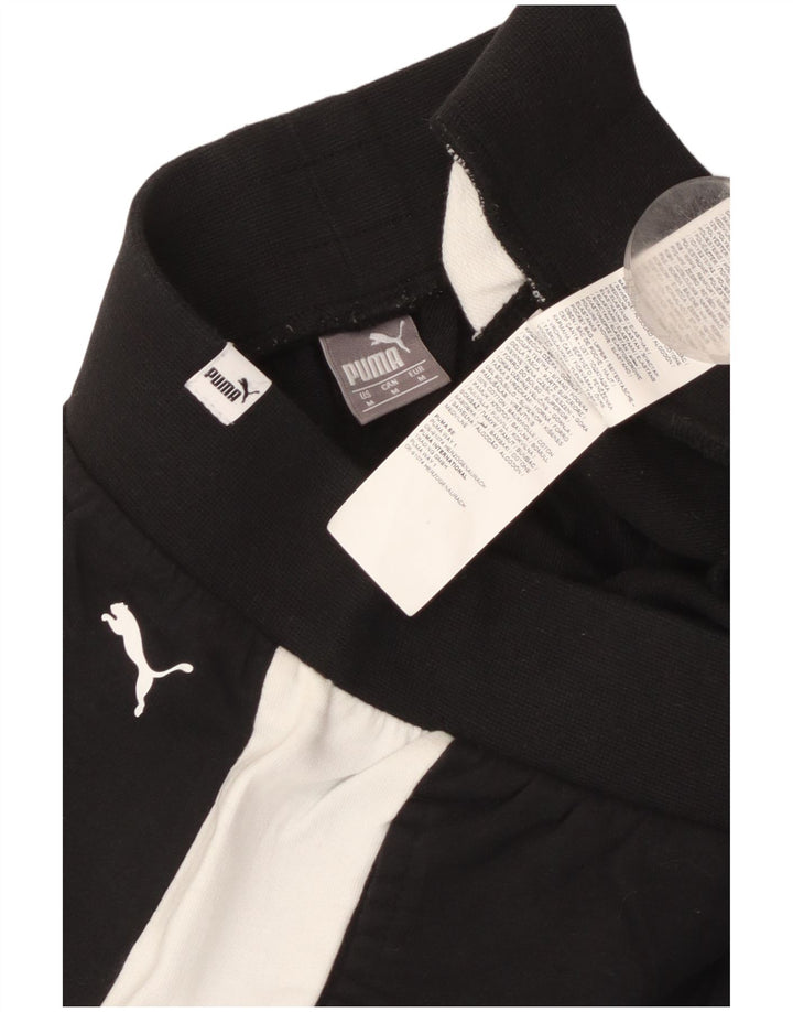 Pantaloncini sportivi da donna Puma UK 12 Medium Black Colourblock in cotone