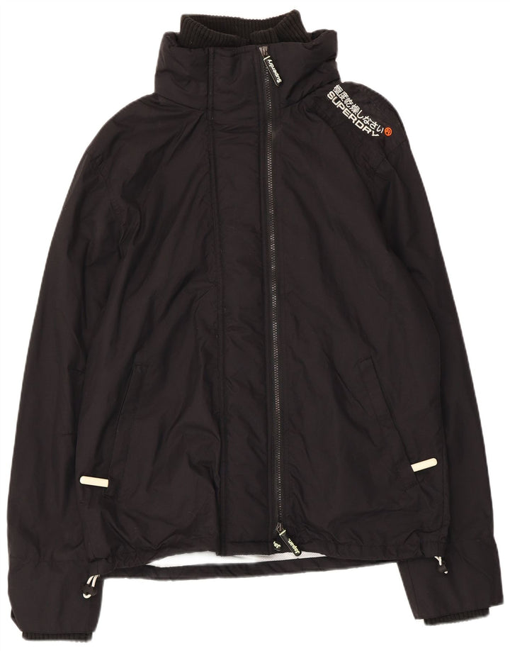 Giacca a vento grafica da donna Superdry Windcheater UK 16 grande nera