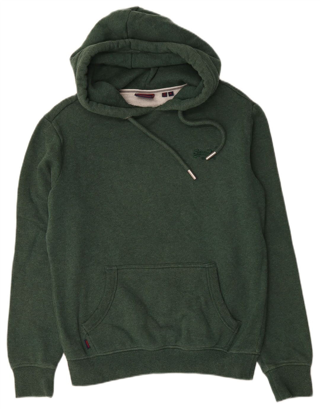 Felpa con cappuccio da uomo Superdry Small in cotone verde