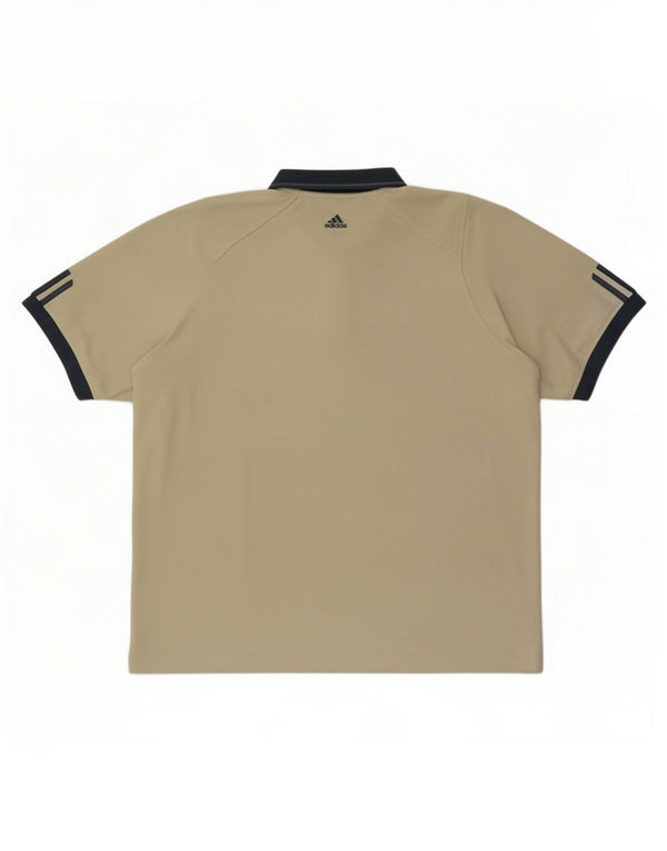 Polo Adidas da uomo UK 48/50 XL poliestere color block verde