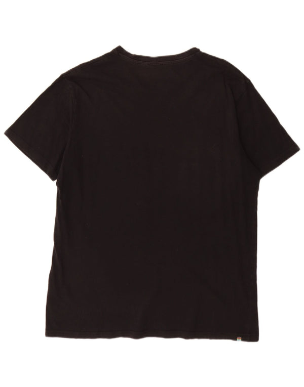 RIP CURL T-shirt grafica da uomo Top in cotone nero medio