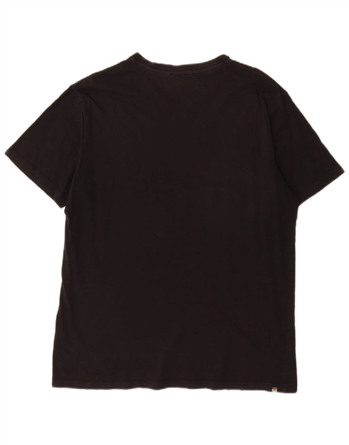 RIP CURL T-shirt grafica da uomo Top in cotone nero medio