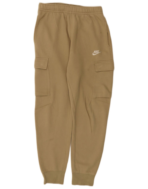 Pantaloni da tuta cargo Nike da uomo, pantaloni da jogging, piccoli, in cotone beige