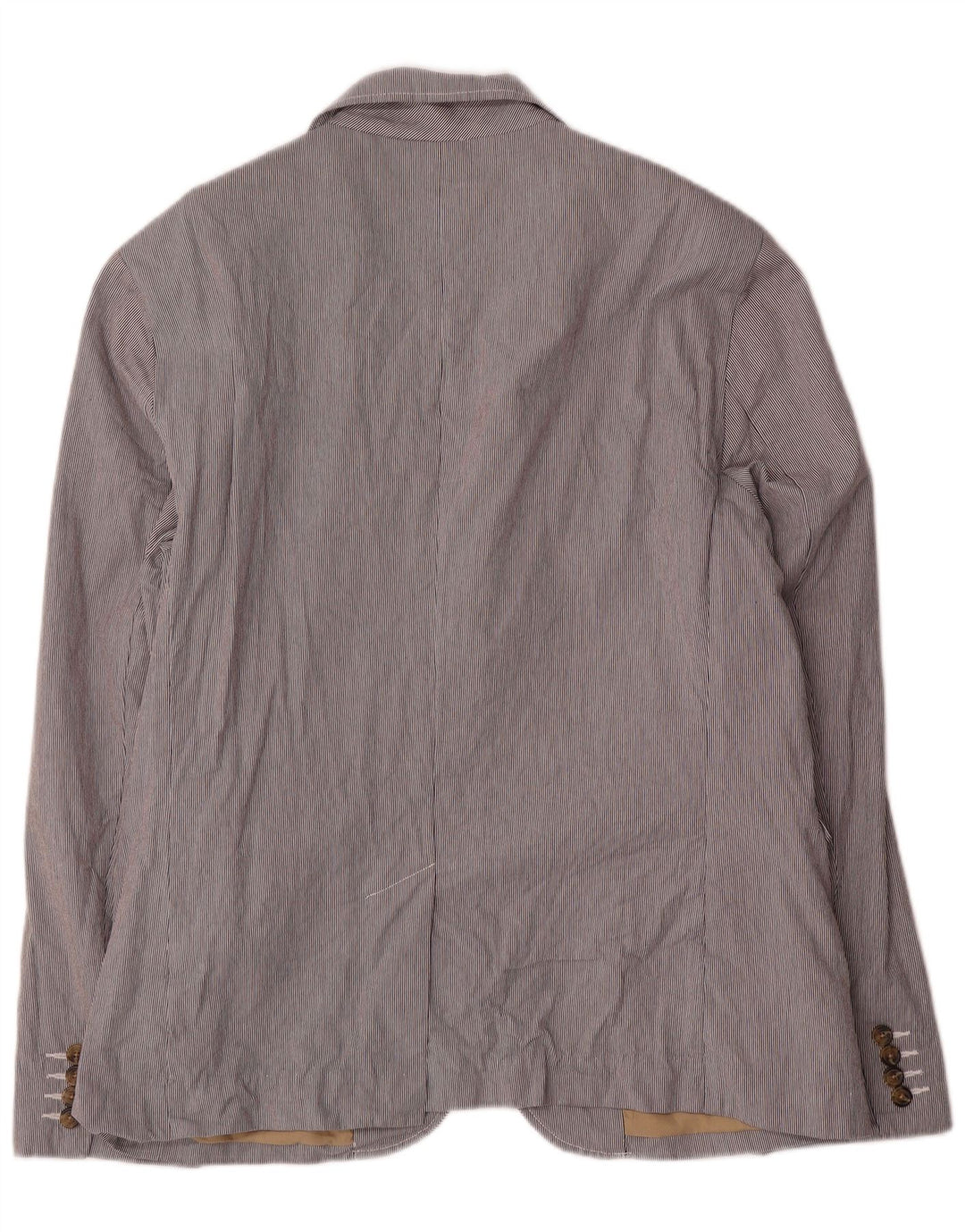 Giacca blazer a 2 bottoni da uomo Tommy Hilfiger UK 42 XL cotone gessato grigio