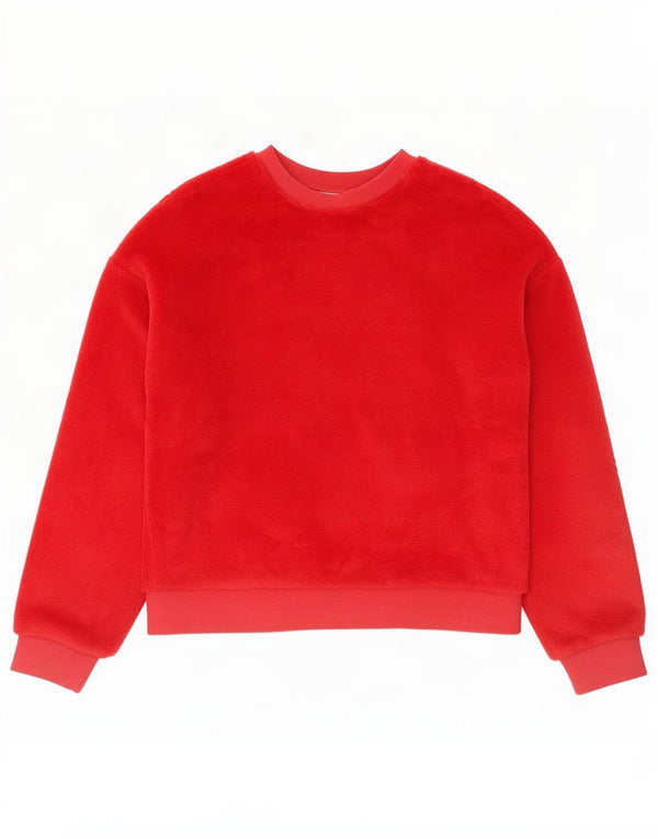 Maglione in pile oversize da donna Marks & Spencer UK 6 XS rosso cotone
