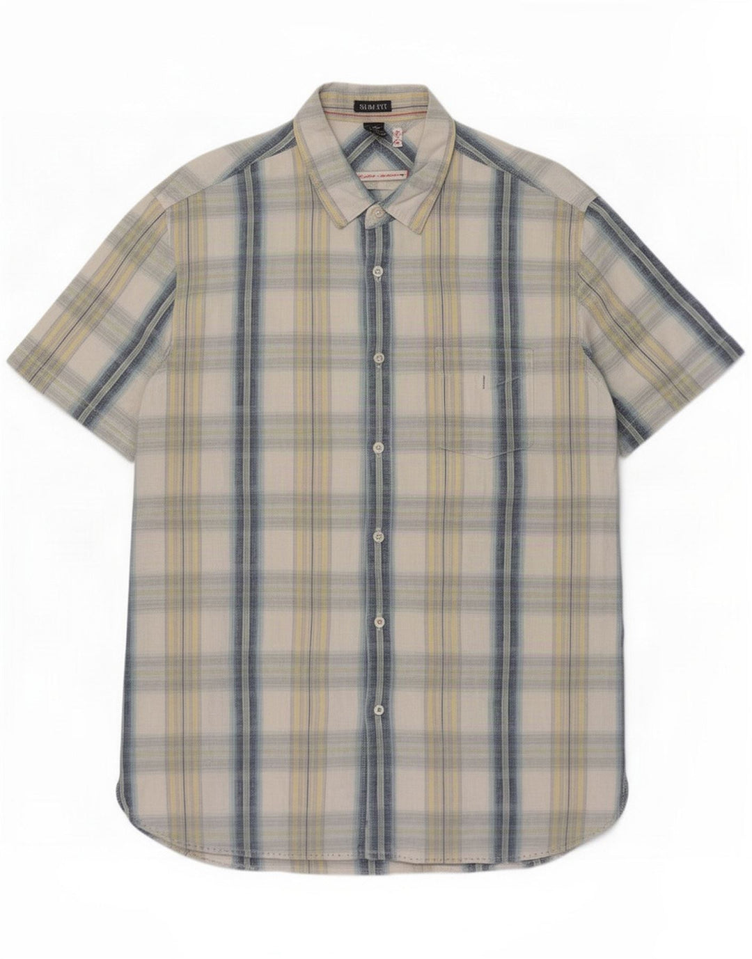 Camicia slim fit da uomo White Stuff in lino scozzese blu medio