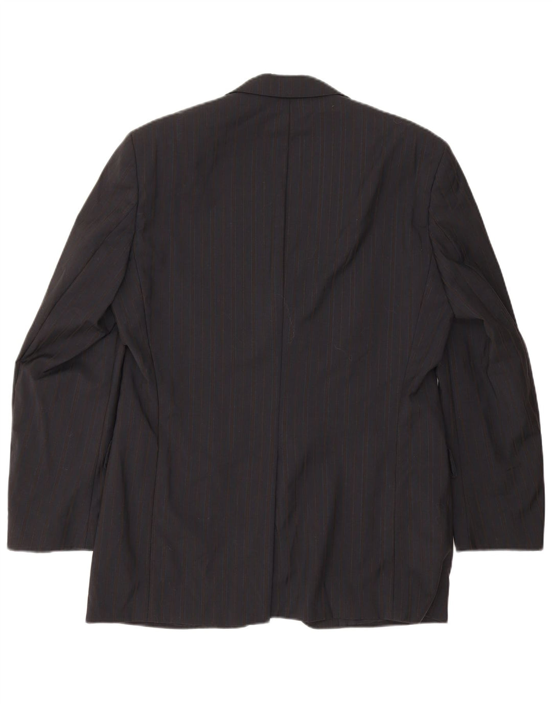 Giacca blazer da uomo a 3 bottoni Hugo Boss IT 50 grande gessato blu navy